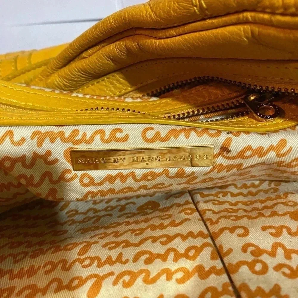 Marc By Marc Jacobs yellow leather satchel handbag